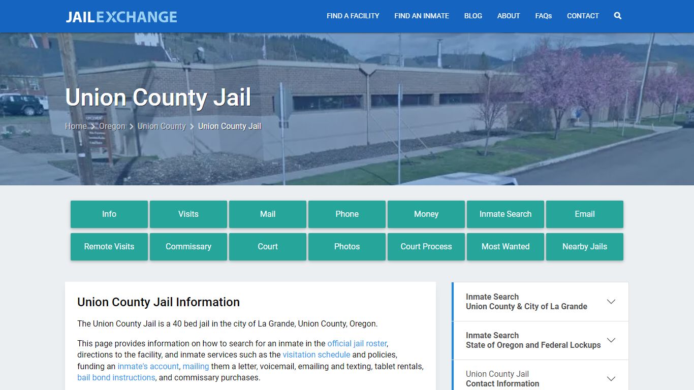 Union County Jail, OR Inmate Search, Information